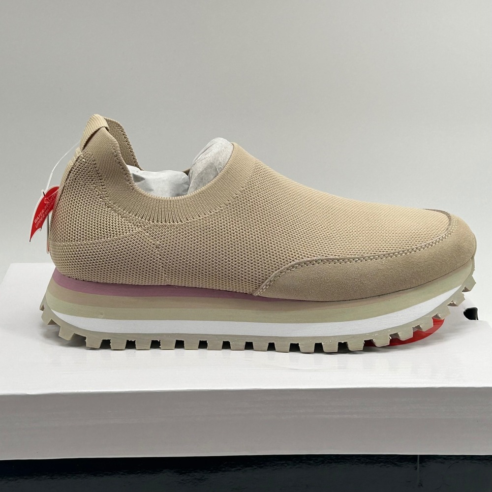 Blondo Slip On Sneaker Womens 8.5 Beige Platform Water Resistant New